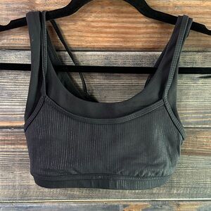Lululemon Black Ribbed Sports Bra